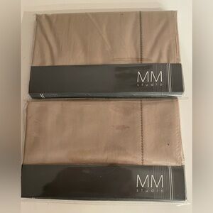 ⬇️ Price Drop⬇️ MM Studio set of 2 European Shams in taupe colour NIB